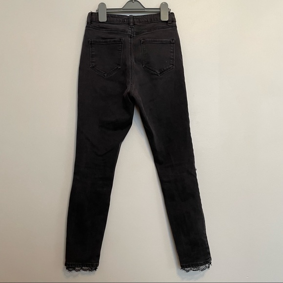 3 for 15$🌸 Black washed out jeans - very high waisted - Size 27 - Picture 5 of 10